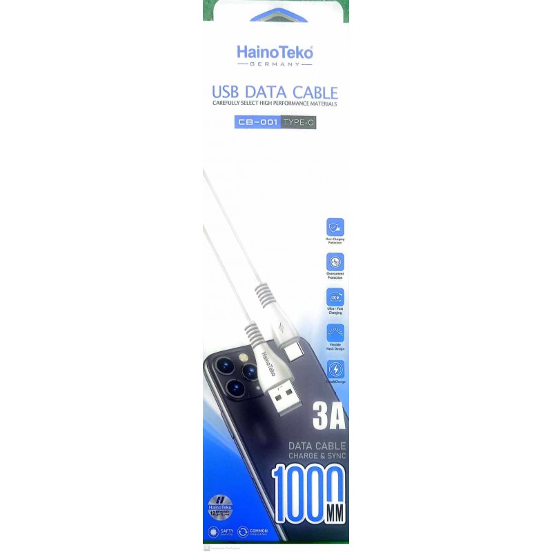 HainoTeko Germany CB-001 — USB Data Cable Type-C 3A 1M