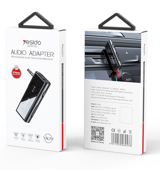 Yesido YAU41 Bluetooth 5.1 Audio Transmitter & Receiver — AUX Adapter