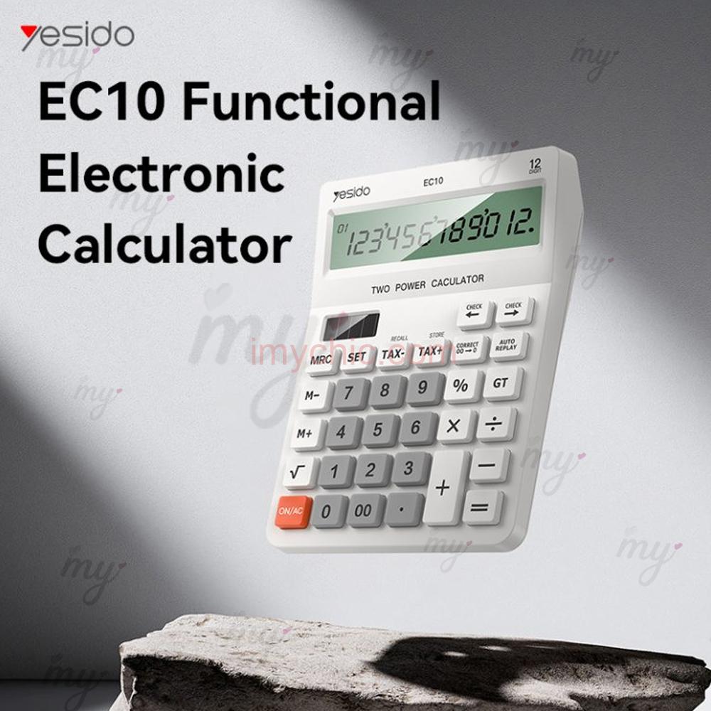 Yesido EC10 Functional Electronic Desk Calculator — 12 Digit LCD