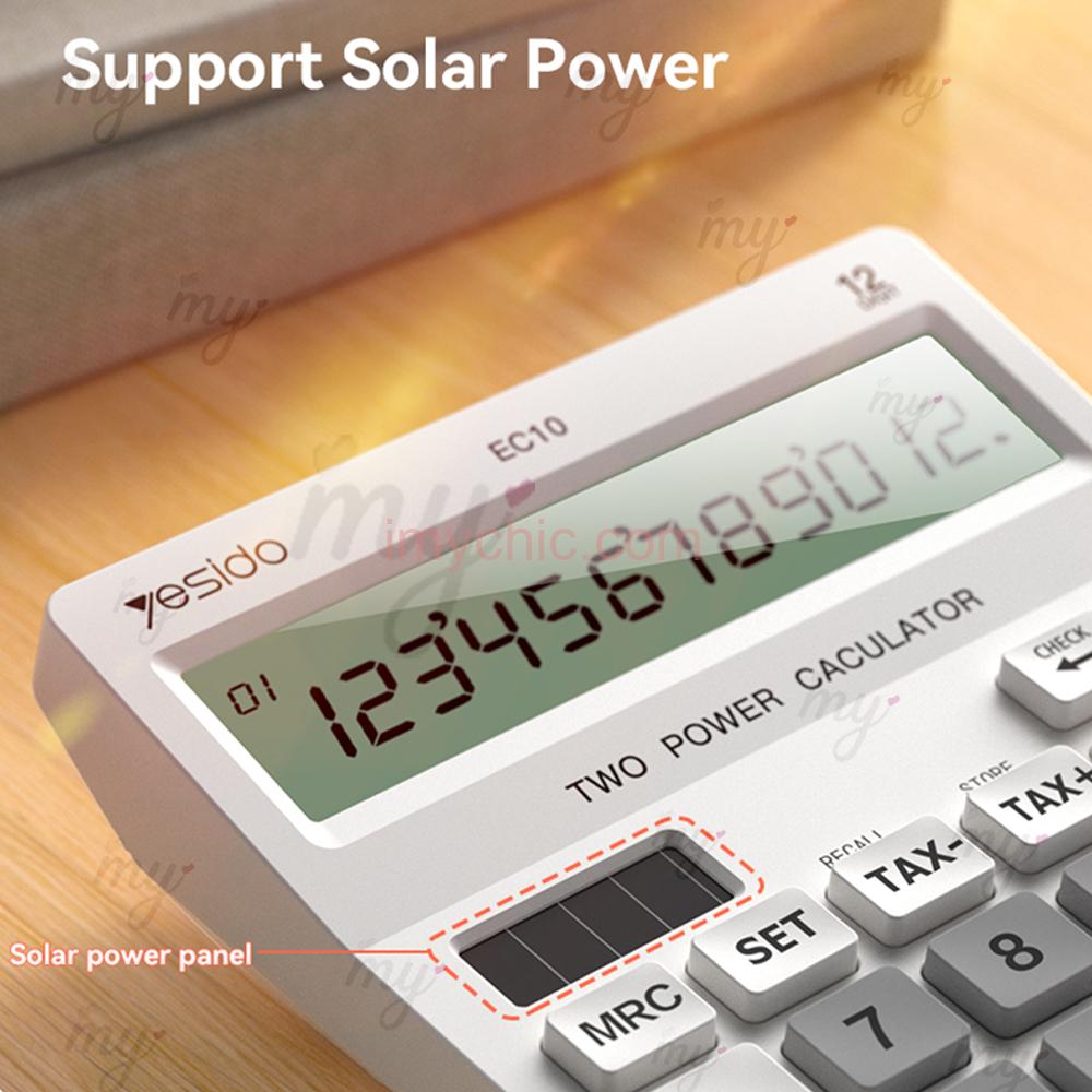 Yesido EC10 Functional Electronic Desk Calculator — 12 Digit LCD