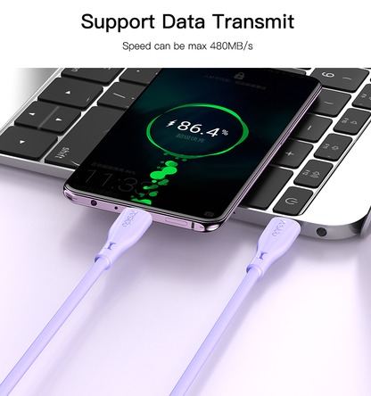 Yesido CA152 Silicone PD 60W USB-C to USB-C Fast Charging Cable