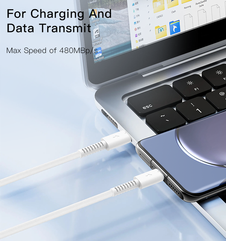 Yesido CA154 PD 60W USB-C to USB-C Data Cable — For All Type-C Devices
