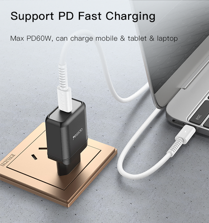 Yesido CA154 PD 60W USB-C to USB-C Data Cable — For All Type-C Devices