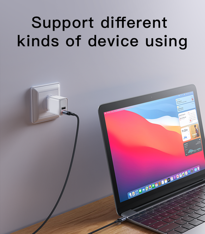 Yesido CA181 60W LED Light USB-C to USB-C Braided Data Cable — 1.2M