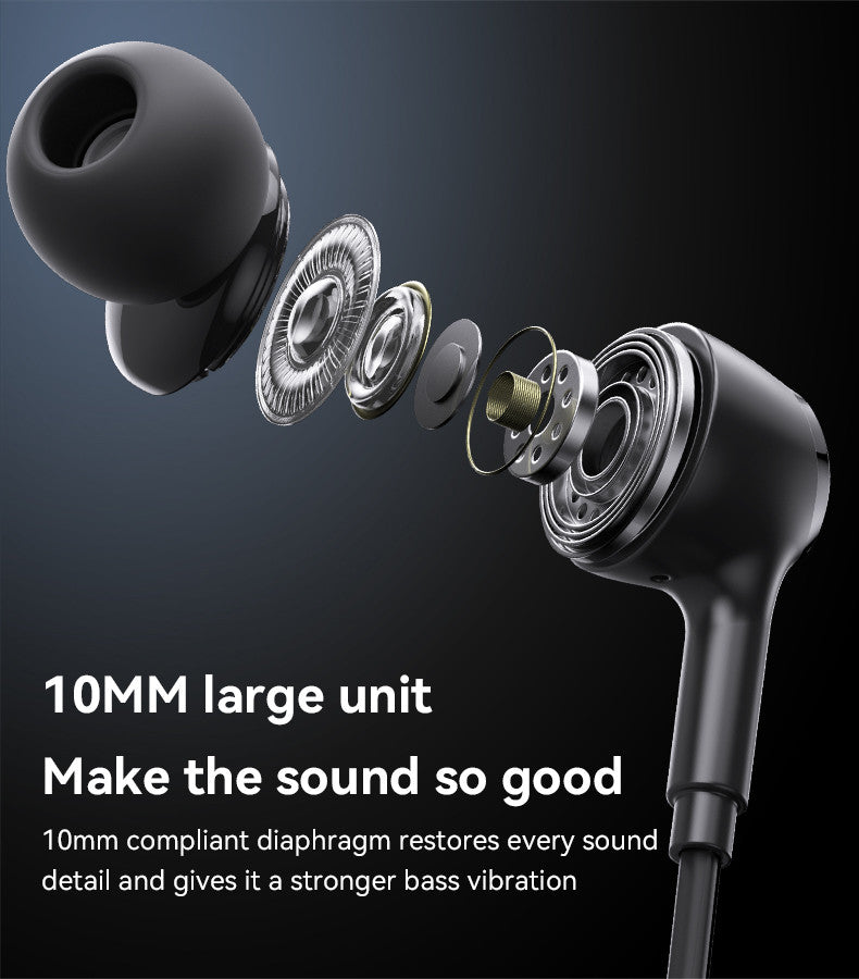 Yesido YH53 3.5mm Wired In-Ear Earphones — HD Mic, Composite Diaphragm & 3-Button Remote