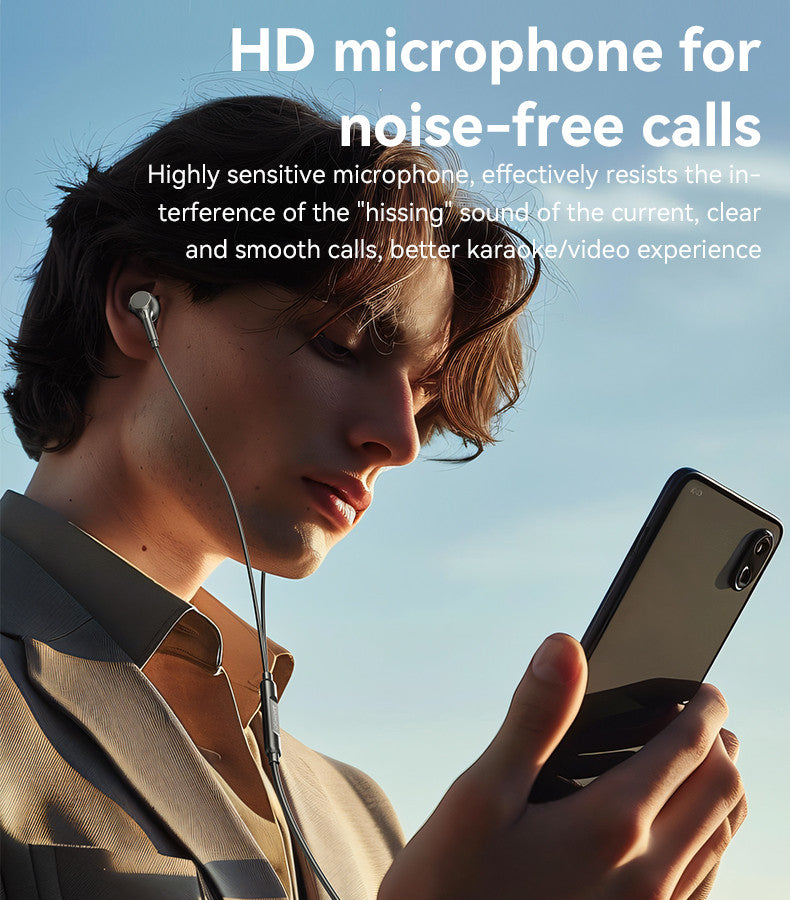 Yesido YH53 3.5mm Wired In-Ear Earphones — HD Mic, Composite Diaphragm & 3-Button Remote
