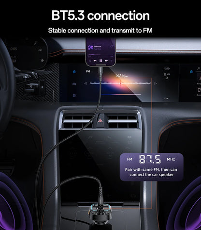 Yesido Y70 Bluetooth 5.3 FM Transmitter Car Charger