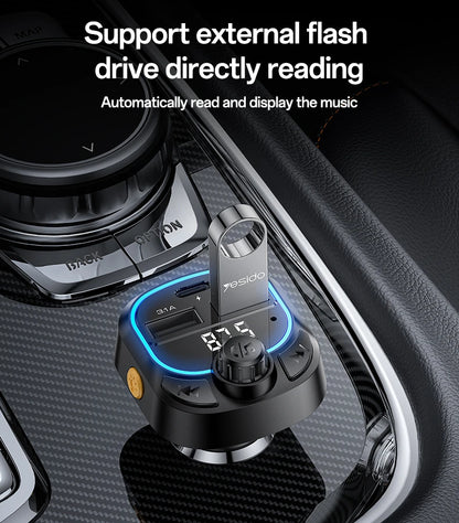 Yesido Y70 Bluetooth 5.3 FM Transmitter Car Charger