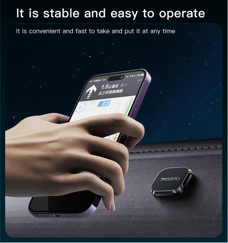 Yesido Mini Flat Magnetic Dashboard Car Phone Holder