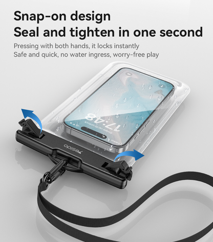 Yesido WB49 IPX8 Waterproof Phone Pouch with Lanyard — 20m Waterproof, 99% Transparent, Up to 7"