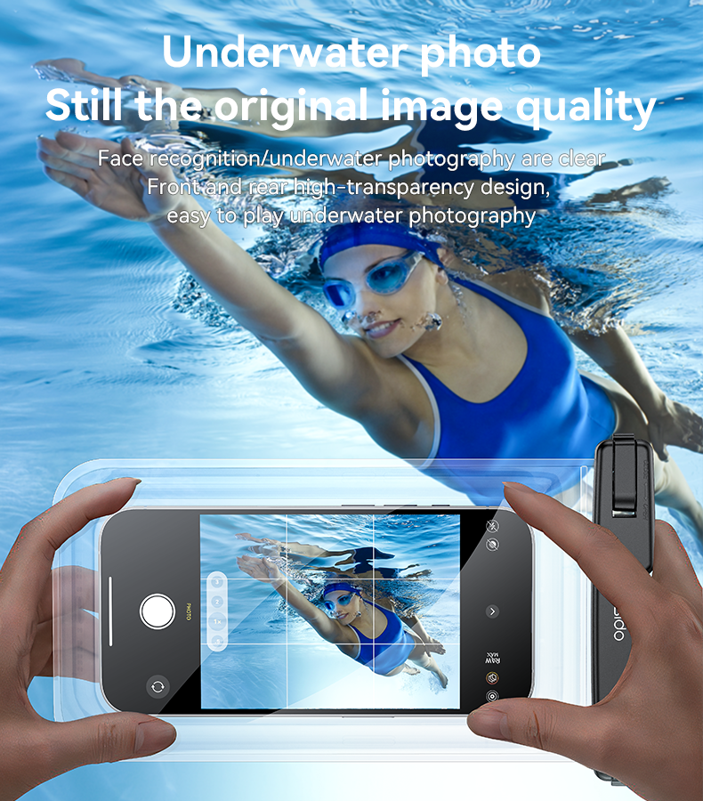 Yesido WB49 IPX8 Waterproof Phone Pouch with Lanyard — 20m Waterproof, 99% Transparent, Up to 7"