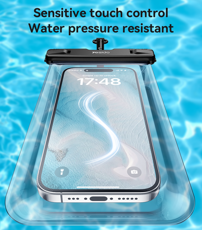 Yesido WB49 IPX8 Waterproof Phone Pouch with Lanyard — 20m Waterproof, 99% Transparent, Up to 7"