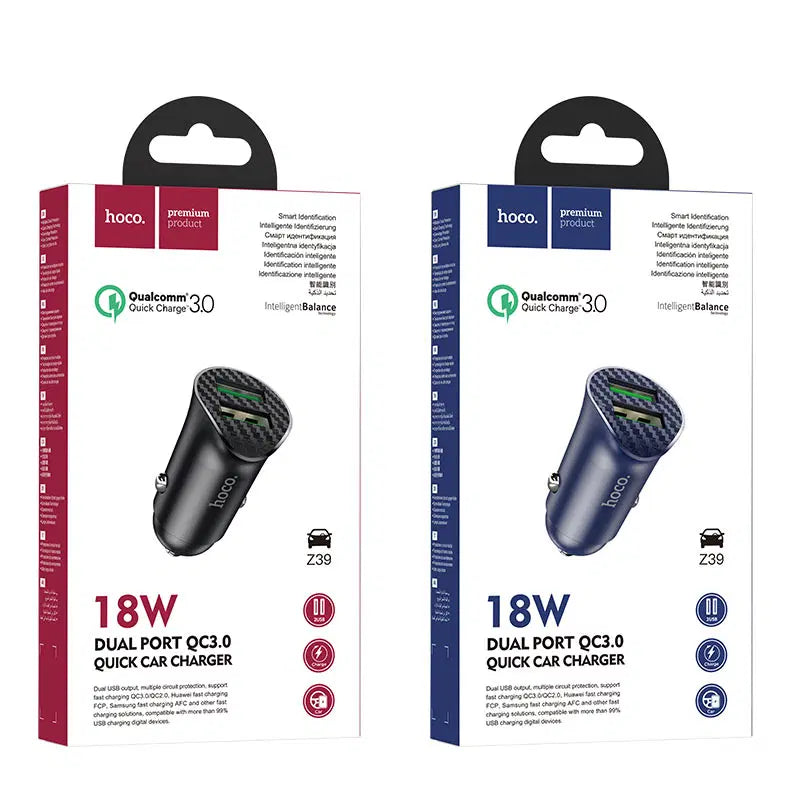 CHARGEUR AUTO HOCO 18W
