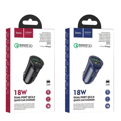CHARGEUR AUTO HOCO 18W